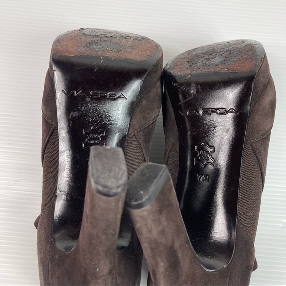 VIA SPIGA Women suede leather Heeled platform bootie size 7M US - Picture 7 of 7